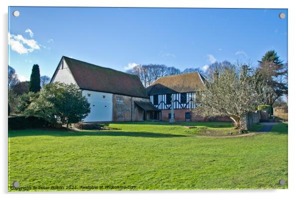 Prittlewell Priory and visitor centre, Southend on Sea, Essex, UK. Acrylic by Peter Bolton