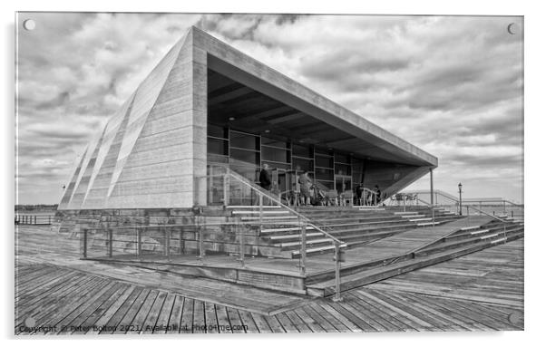 The Royal Pavilion, Southend Pier, Essex, UK. Acrylic by Peter Bolton