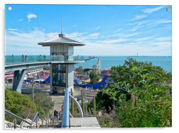 Observation Tower on the seafront at Southend on Sea, Essex. Acrylic by Peter Bolton