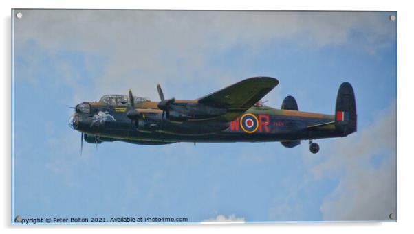 Lancaster Bomber Battle of Britain Memorial Flight Acrylic by Peter Bolton