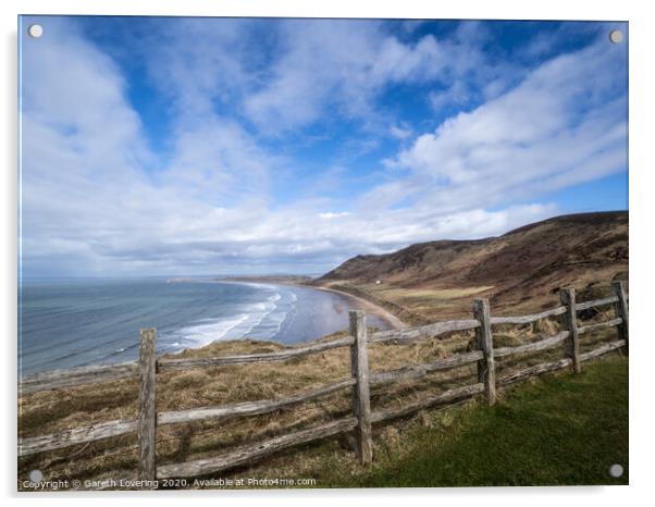 Rhossili Bay, Gower, Swansea. Acrylic by Gareth Lovering