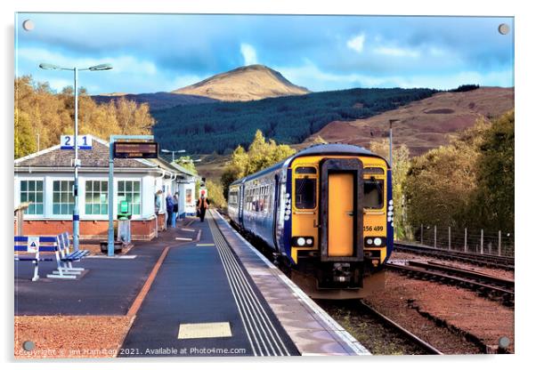Crianlarich station, Scotland Acrylic by jim Hamilton