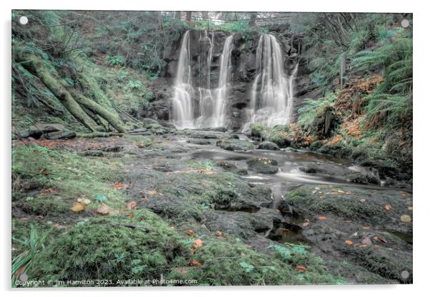 Captivating Glenariff Waterfall Spectacle Acrylic by jim Hamilton