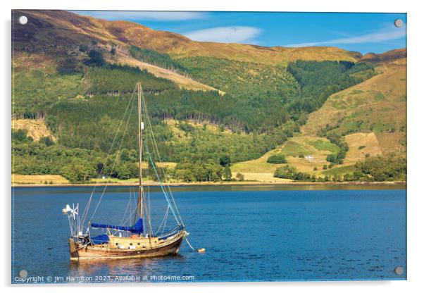 Serene Scottish highland view Acrylic by jim Hamilton