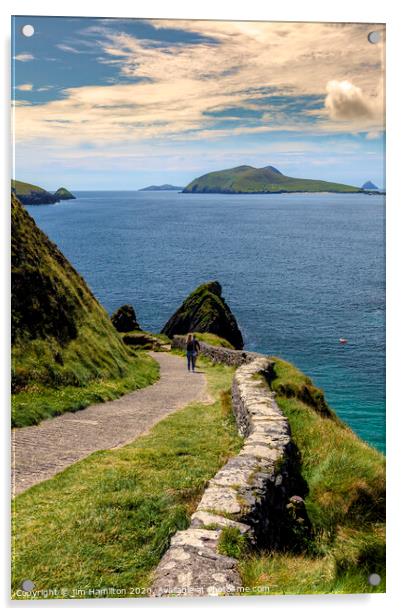 Dunquin Harbour,Kerry,Ireland Acrylic by jim Hamilton