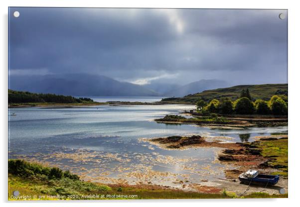 Isle of Skye Isleornsay Acrylic by jim Hamilton
