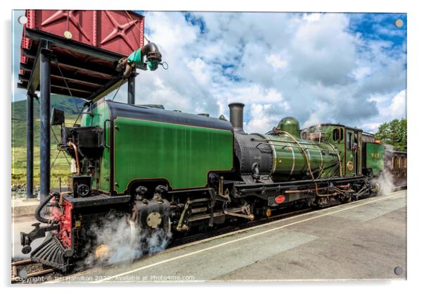 Beyer Garrett Locomotive at Rhyd Ddu, Wales Acrylic by jim Hamilton