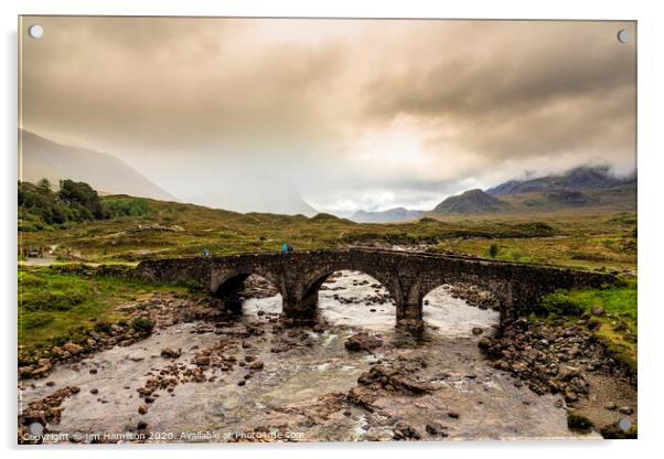 Sligachan bridge, Isle of Skye, Scotland Acrylic by jim Hamilton