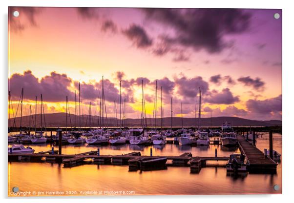 Fahan Marina,Donegal, Ireland Acrylic by jim Hamilton