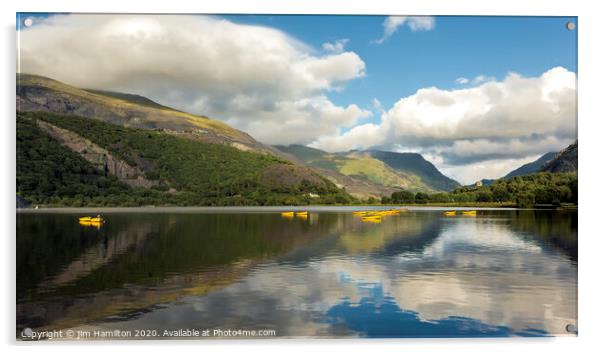 Llyn Padarn, Snowdonia, Wales Acrylic by jim Hamilton