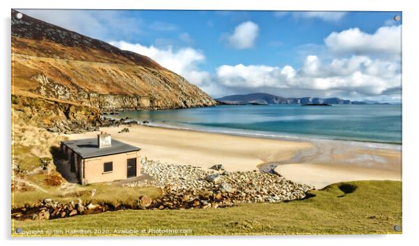 Keem beach, Achill Island Acrylic by jim Hamilton
