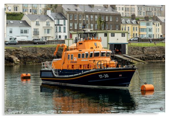 Portrush Lifeboat,Northern Ireland Acrylic by jim Hamilton