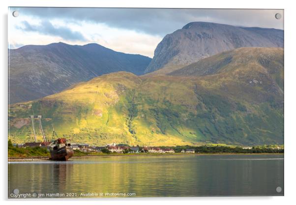 Ben Nevis Scotland Acrylic by jim Hamilton