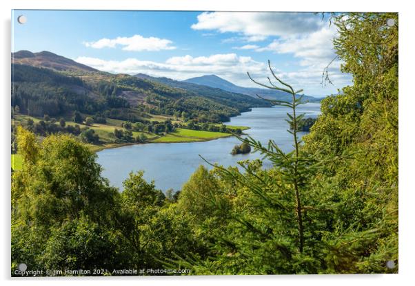 Majestic Queen's View of Loch Tummel Acrylic by jim Hamilton