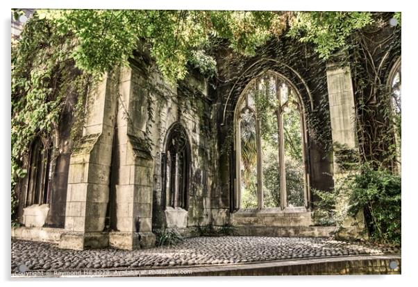 St Dunstan in the East Ruined Church Acrylic by Raymond Hill