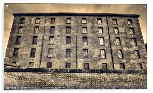 Albert Dock warehouse, Liverpool waterfront Acrylic by Robert Thrift