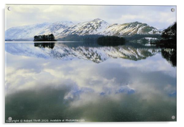 Derwentwater and Cat Bells Acrylic by Robert Thrift