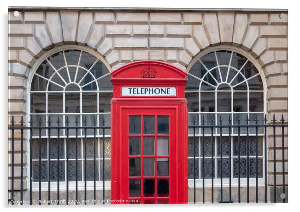 K2 phone box (1926) Exchange Street West, Liverpoo Acrylic by Robert Thrift