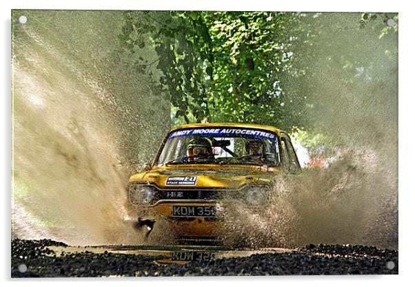 Ford Escort Rally Car Acrylic by Nige Morton