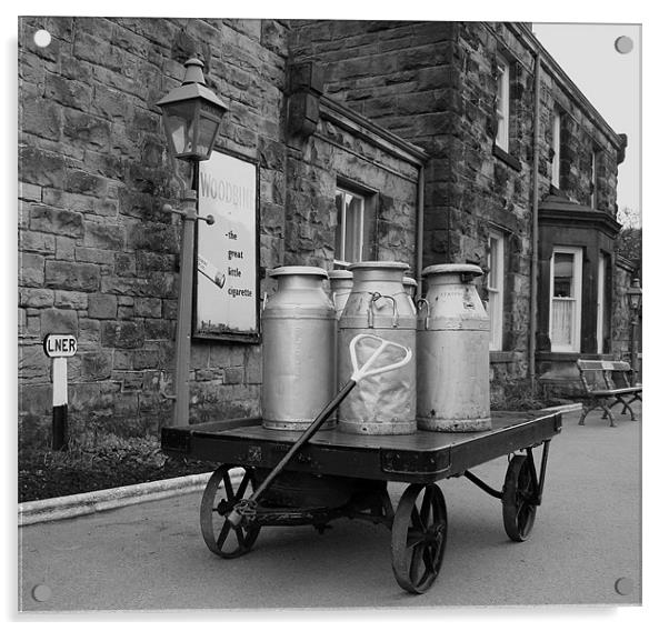 Milk Churns Acrylic by Nige Morton