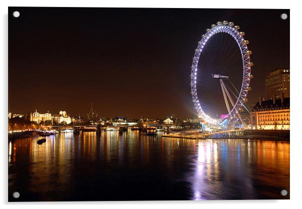 London Eye  Acrylic by Tristan Lea
