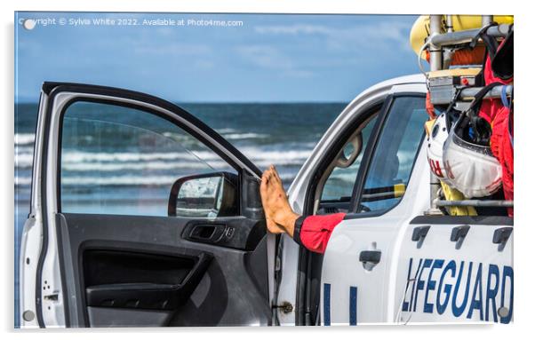 Life guard Acrylic by Sylvia White