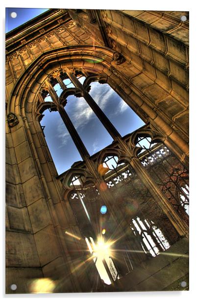 Sunlight at the bombed out church Acrylic by Simon Case