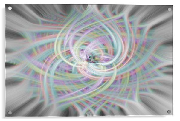 Rainbow Swirl  Acrylic by sam short