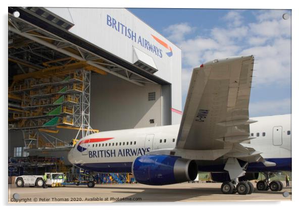 The Majestic British Airways 767 Acrylic by Peter Thomas
