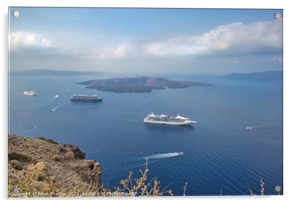 Aweinspiring Greek Island Cruise Acrylic by Peter Thomas