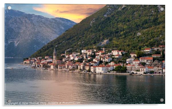Hidden Gem of Montenegro Acrylic by Peter Thomas