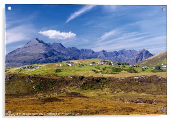 The Black Cuillins from above Elgol, Skye Acrylic by Charles Kelly