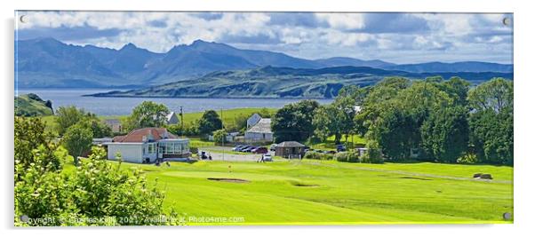 Millport Golf Clubhouse Acrylic by Charles Kelly