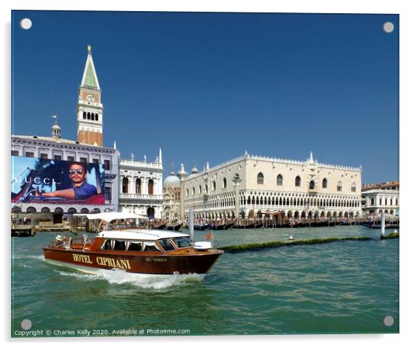 Venice, Doge's Palace and Basilica di San Marco Acrylic by Charles Kelly