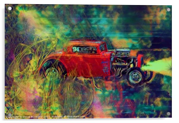 Abstract Hot Rod Acrylic by David Buckland