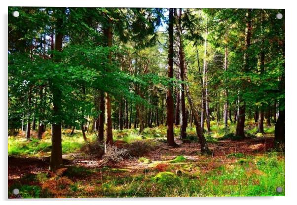 New Forest Acrylic by Suzanne Hemington