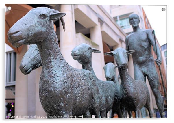 Sculpture in Paternoster Square London Acrylic by Kevin Plunkett