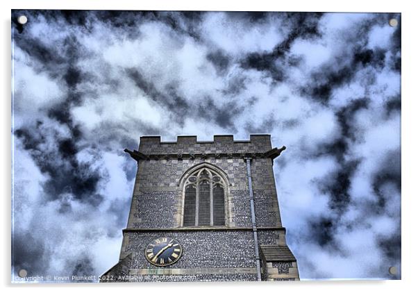 St John the Baptist Church, Barnet Acrylic by Kevin Plunkett