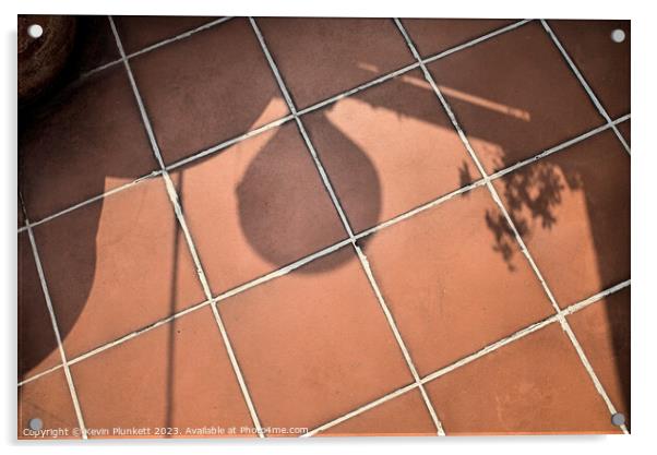 Shadows on floor tiles Acrylic by Kevin Plunkett