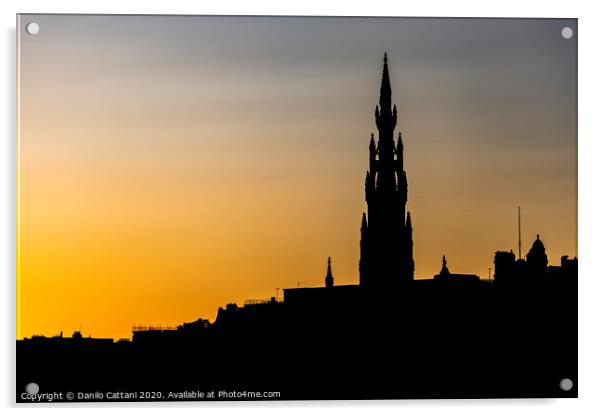 The Scott Monument Acrylic by Danilo Cattani