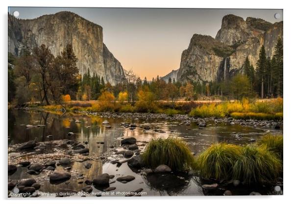 Yosemite Valley at dawn from Valley View Acrylic by harry van Gorkum