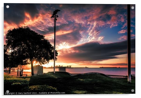 Dover Sunrise Acrylic by Gary Sanford