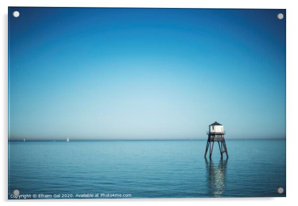 Harwich sea view  Acrylic by Efraim Gal