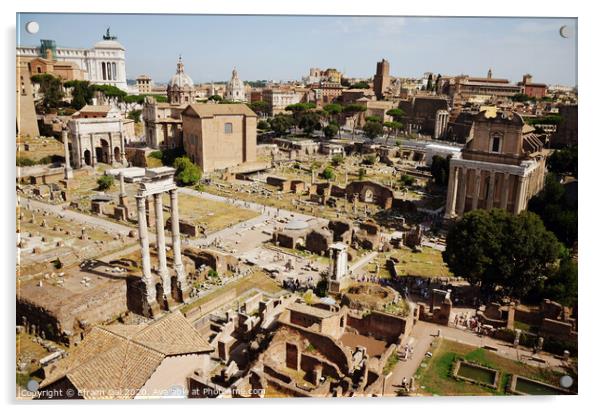 Forum Romanum  Acrylic by Efraim Gal