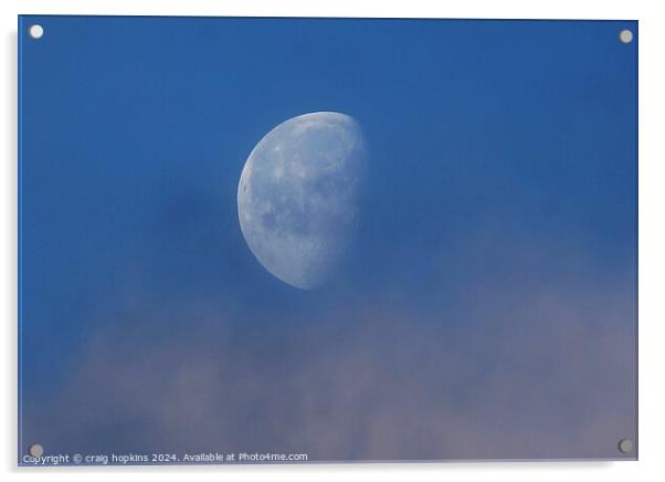 Moon cloud Acrylic by craig hopkins