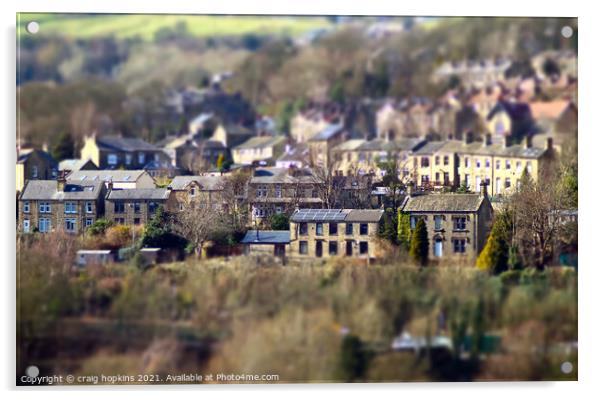 Tiltshift buildings Acrylic by craig hopkins