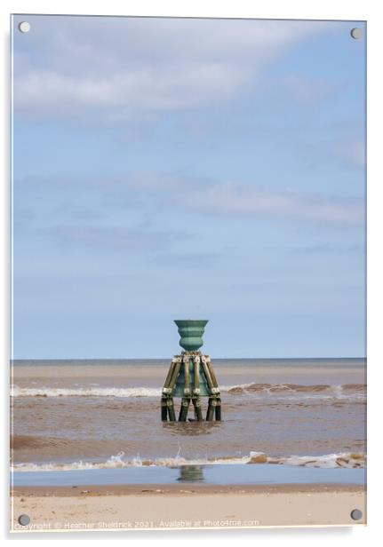 Time And Tide Bell, Mablethorpe Acrylic by Heather Sheldrick
