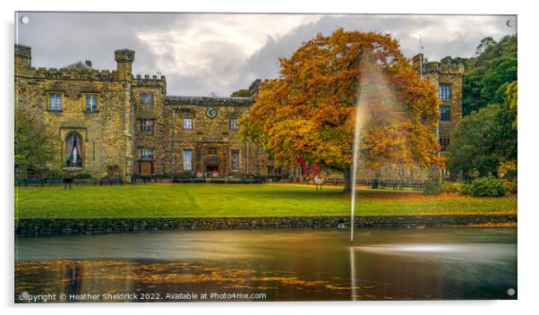 Towneley Hall, Burnley, Lancashire in Autumn Glory Acrylic by Heather Sheldrick