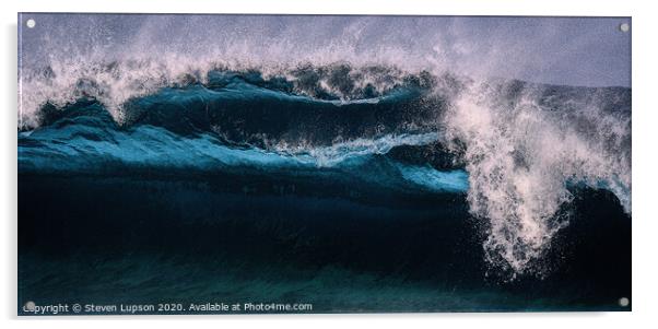 Aqua Ocean Acrylic by Steven Lupson