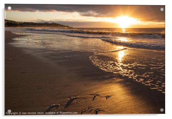 Beach Sunrise Acrylic by Ken Hunter